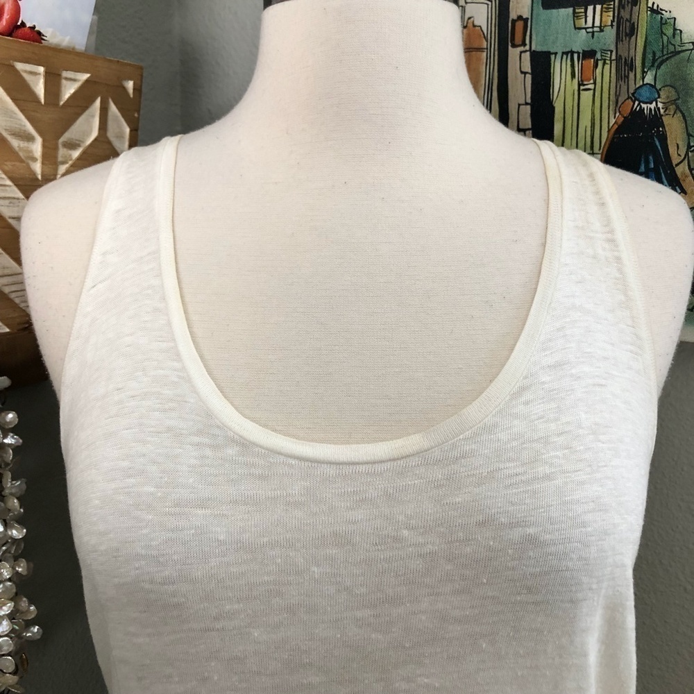 Sandro Paris Linen Lattice Back Tank Top - Picture 5 of 10